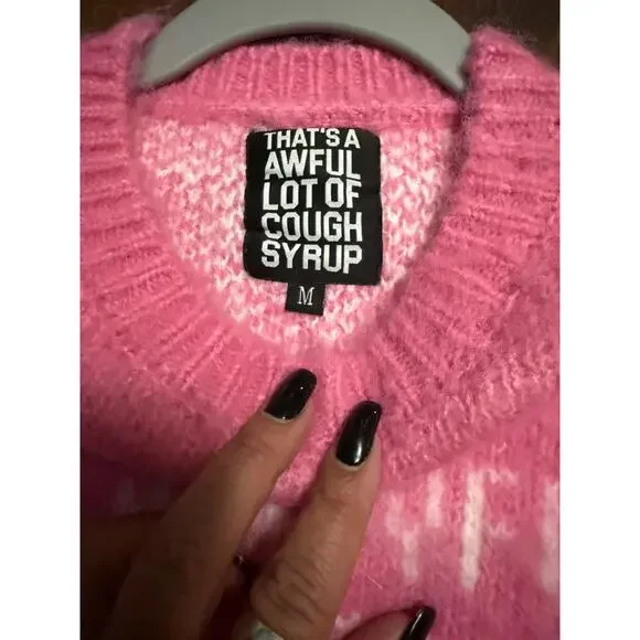 Awful of cough syrup! Women's Knitted Cropped Bolero Sweater Cardigan, - Picture 4 of 6